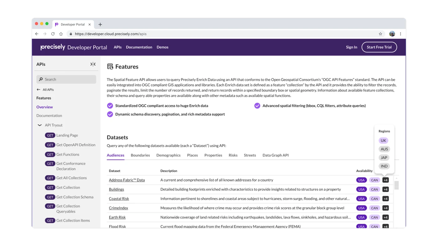 Precisely Dev Portal